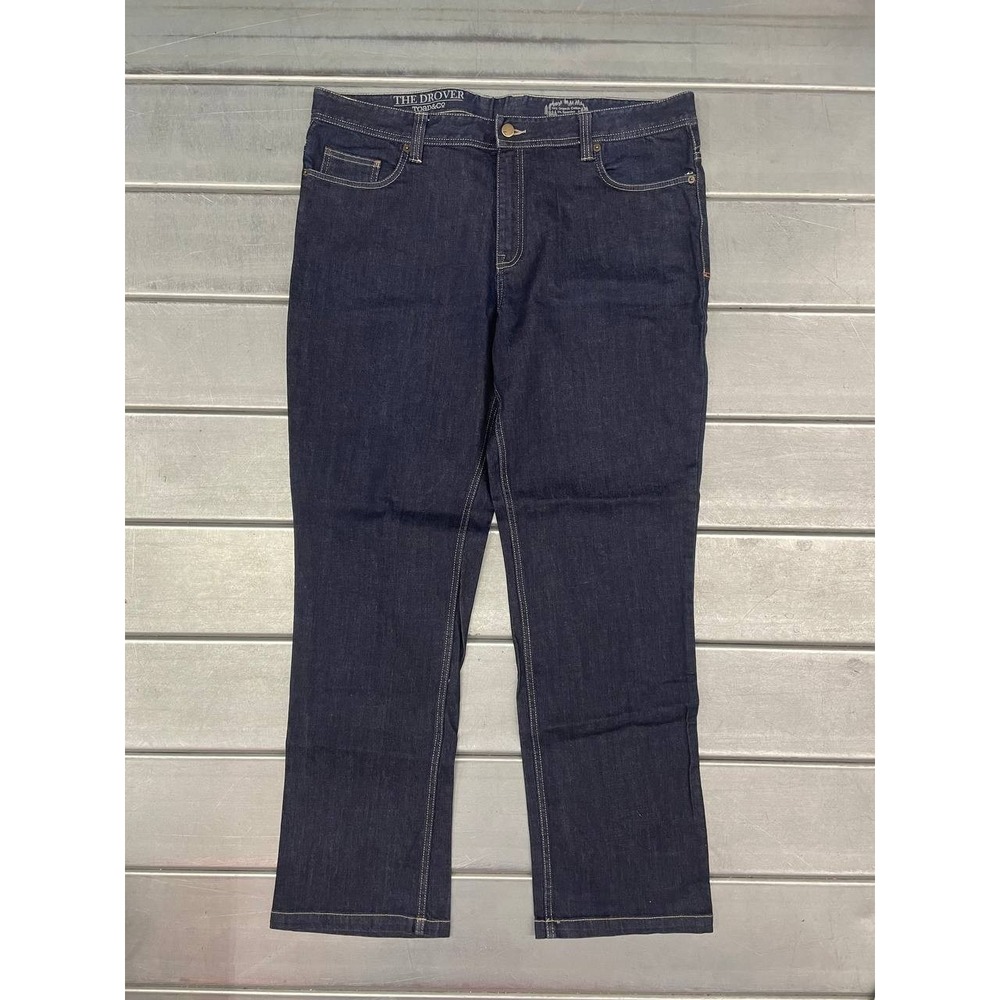 Toad & Co The Drover Jeans Mens 38x32 Blue Dark Wash Denim Regular‎ Fit